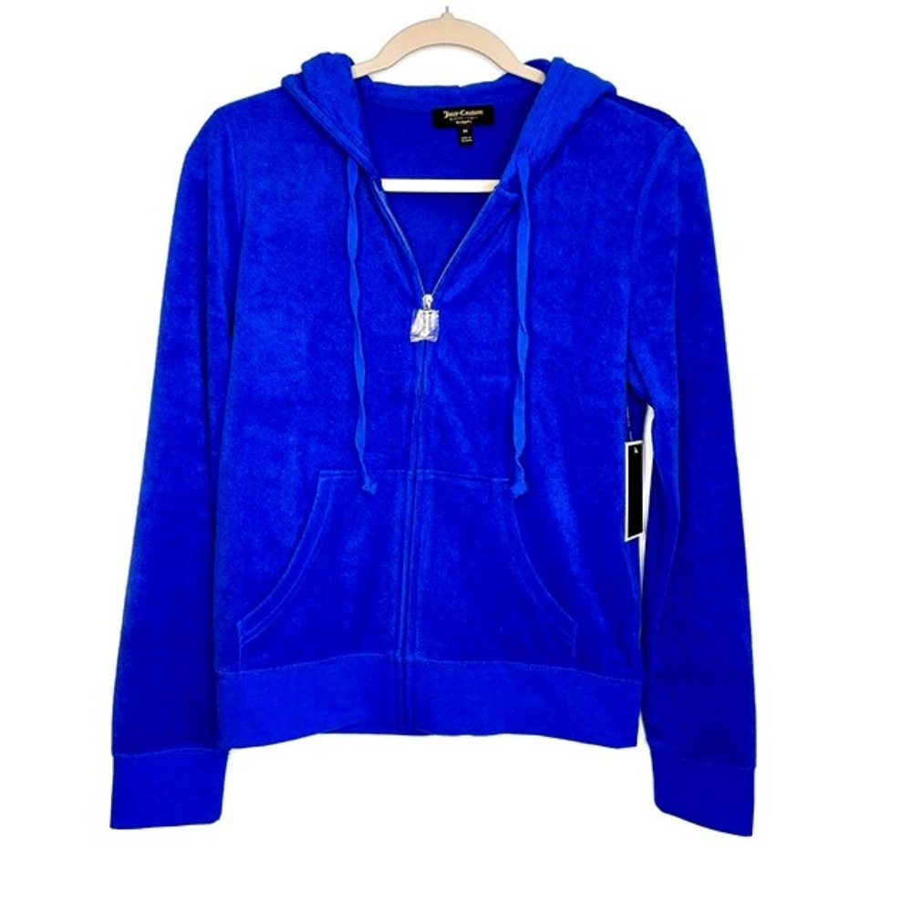 NWT Juicy Couture Black Label Surf the Web Microterry Robertson Jacket S…